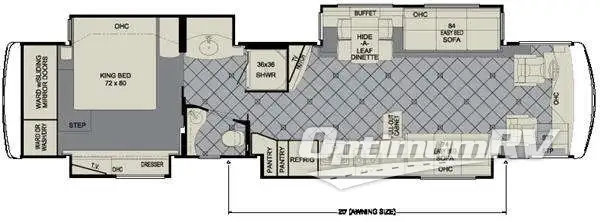 2011 Newmar Ventana 4333 Floorplan Photo