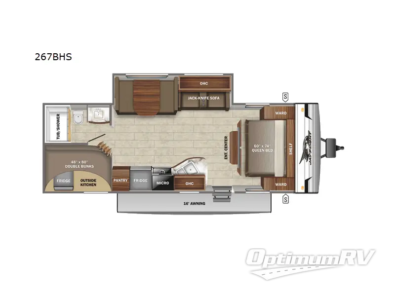 2022 Jayco Jay Flight SLX 8 267BHS Floorplan Photo