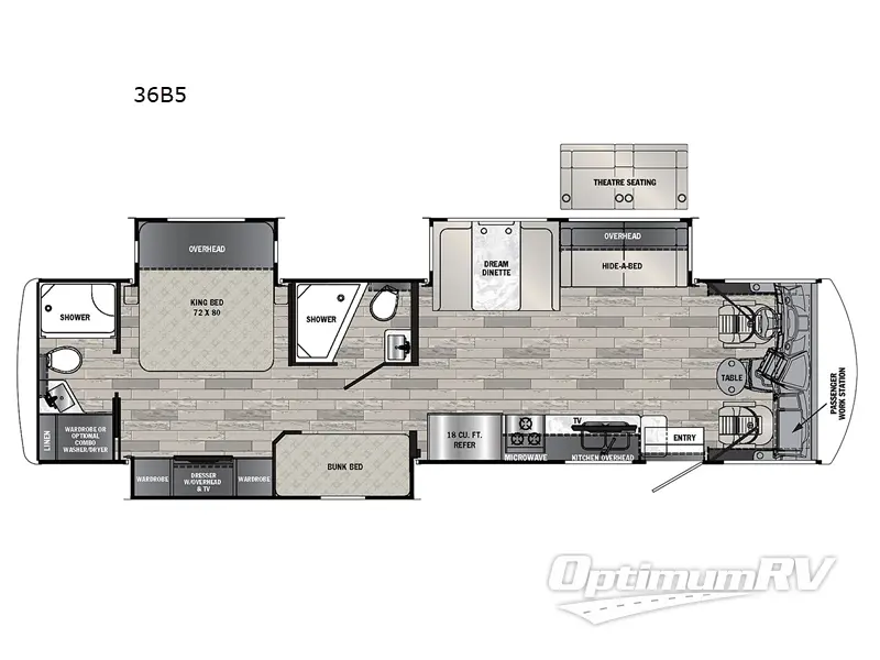 2023 Forest River Georgetown 5 Series 36B5 Floorplan Photo