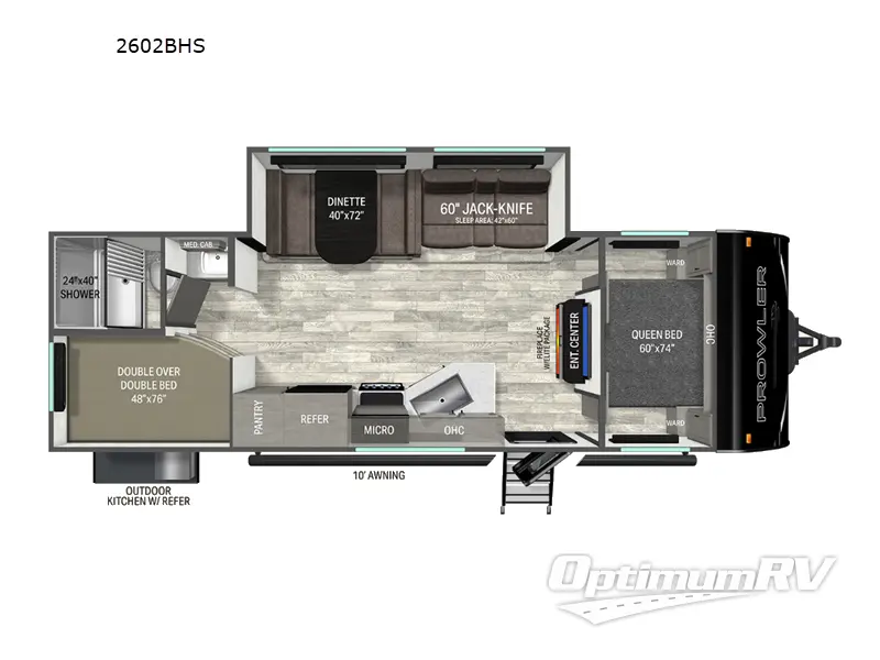 2026 Heartland Prowler 2602BHS Floorplan Photo