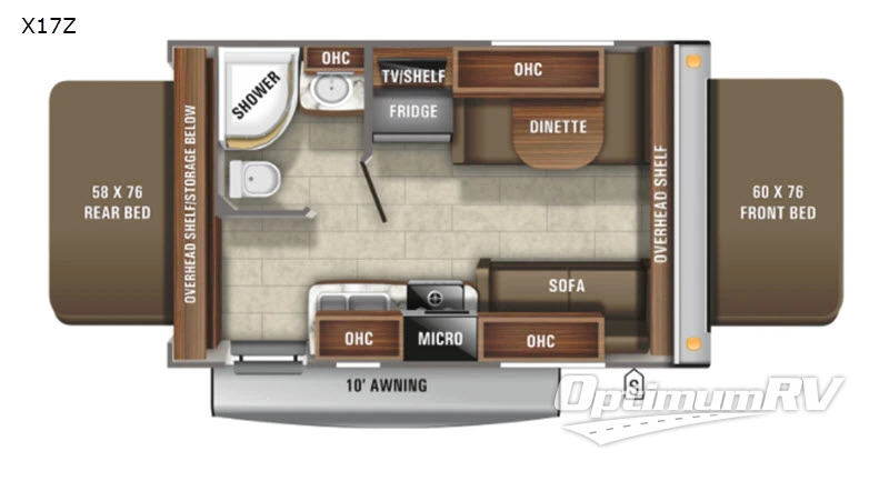 2021 Jayco Jay Feather X17Z Floorplan Photo